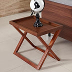 Telephone Table, Walnut Grain,Solid Wood Storage Tray X-Shaped Side Table,Telephone Magazine Table Square Side Table(Size:23.6215,7419.29in,Color:Walnut Wood)