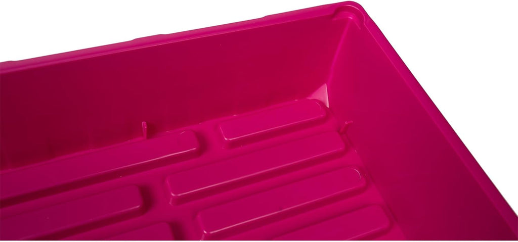 SUNPACK 10" x 20" Mega Plastic Seed Starting Tray, Magenta, 2.5" (Pack of 30) - No Drainage Holes, Ideal for Greenhouses or Indoor Gardening - Made of Thick, Strong Plastic