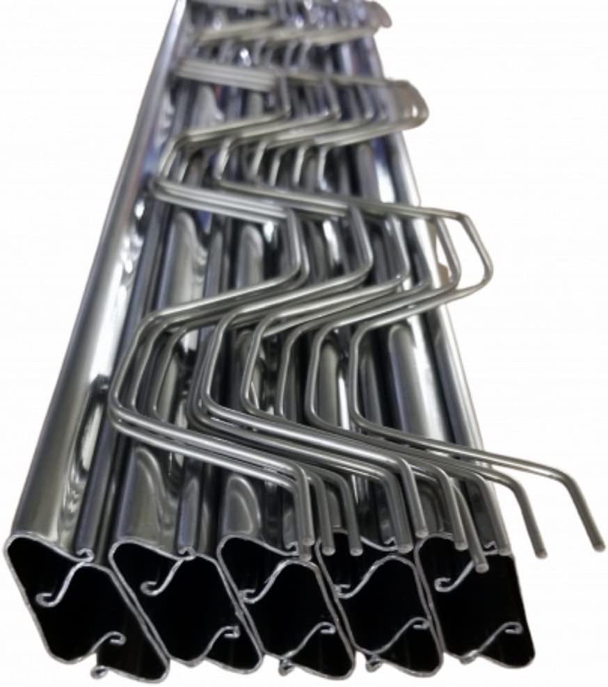 Farm Plastic Supply - Spring Wire & Lock Channel - (10 Pack) - Steel 6.5 ft Spring Lock Track & U-Channel Bundle for Greenhouse Plastic Polyethylene Film or Shade Cloth