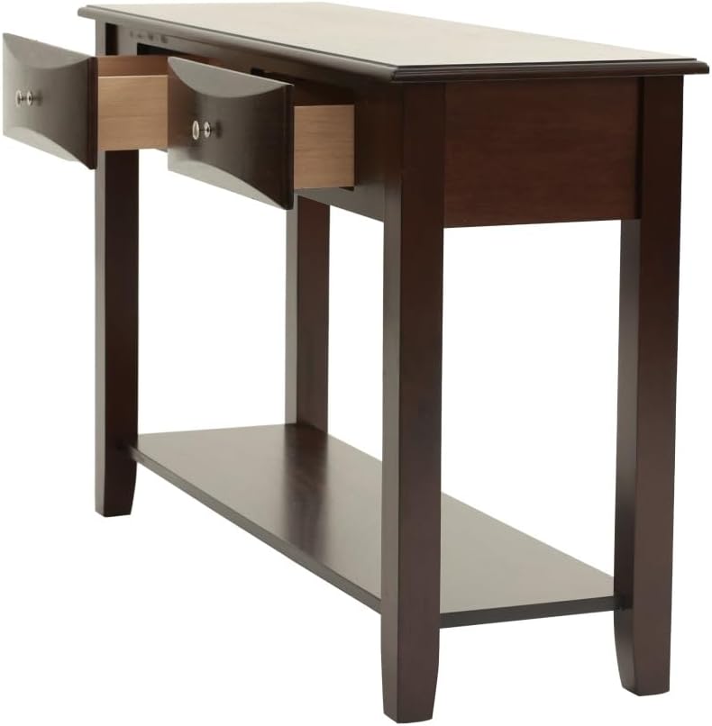 Espresso Finish 4pc Occasional Table Set with Antique Black, Espresso | Listed product dimensions are 47 x 16 x 30 in