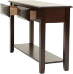 Espresso Finish 4pc Occasional Table Set with Antique Black, Espresso | Listed product dimensions are 47 x 16 x 30 in