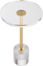 Studio 55D Callie 14" Wide Gold and Clear Acrylic Round Side Table