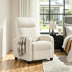 Yaheetech Recliner Chair with 3 Adjustable Angles Living Room Chairs Ivory