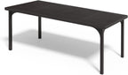 VINGLI Large Dining Table for 8, 70.8in Long Kitchen Table, Rectangular Dinner Table for Dining Room, Farmhouse Wood Kitchen Table for Family Home Office, Black