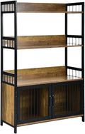 3-Layer Bread Rack Industrial Kitchen Microwave Shelf with Storage Cabinet Multifunctional Furniture (Color : A, Size : As Shown) (A As Shown)