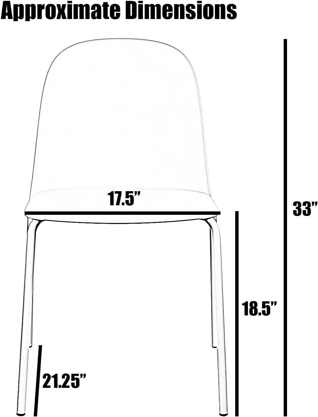 2xhome Set of 2 Modern Stackable Armless Dining Chairs | Plastic Shell Seat with Metal Legs | Indoor or Outdoor Use | Home Kitchen Patio, Brown