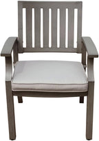 free-space Modern Courtyard Single Chair with seat Cushion, Rust-Proof Aluminum Balcony Casual Dining Chair