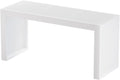 Wisuce Bamboo Dining Bench, 35 inch Entryway Indoor Kitchen Bench, White | Natural Bamboo, 450LBS Weight Capacity, Grille Farmhouse Style, Ideal for entryways, bedrooms, outdoor settings