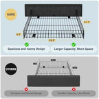 Allewie King Size Storage Bed Frame with 4 Underbed Drawers, Dark Grey