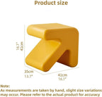 Modern PE Sofa Side Table, End Table, Bedside Table, Magazine Rack, Versatile Cube Ottoman, for Bedroom, Living Room, Balcony(Orange)