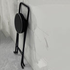 Folding Bar Stool (32inch/80cm)- Comfortable Padded Seat -Kitchen Counter Breakfast Bar Desk Stool Chair - Portable High Chair Stool for Picnic Garden Party (Color : Black B)