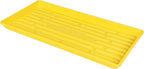 SUNPACK 10" x 20" Heavy Duty Shallow Plastic Seed Starting Tray, Yellow, 1" (Pack of 10) - No Drainage Holes, Perfect for Greenhouses or Indoor Gardening