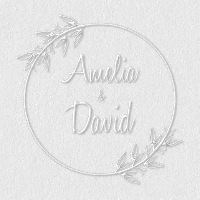 Personalized Wedding Embosser | Custom Made with Initials or Monograms for Couples | Elegant Designs for Stationery, Invitations, Napkins, and More (Design 2)