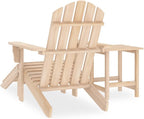 vidaXL Patio Chair, Outdoor Chair for Deck Yard Backyard, Dining Chair with Ottoman and Table, Patio Furniture, Modern Style, Solid Fir Wood