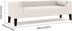 Modern End of Bed Bench for Bedroom,Upholstered Storage Ottoman with Arms Tufted Entryway with for Living Room Entryway(Beige)