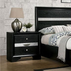 3 Drawers Nightstand with Pewter Round Knobs,for Small Spaces
