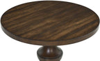 Roundhill Furniture Caesar Traditional Round Pedestal End Table, Espresso