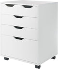 Winsome Halifax Mobile Storage Cabinet with 5 Drawers in White, Stylish & Functional Home Storage Cabinet for Filing, Kitchen Organization, Moveable Furniture for Office, Dorms, Apartments