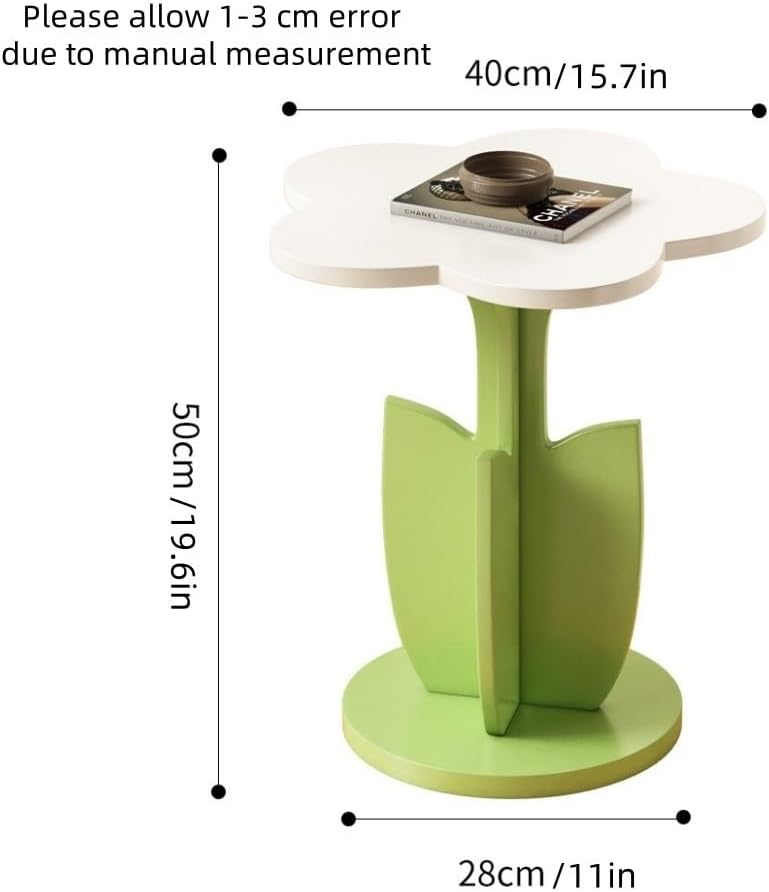 Flower Shaped Small Table - Decorative Side Coffee Table, Bedroom & Balcony (Pink)