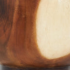 Deco 79 Wood Handmade Side End Accent Table Hourglass End Table with Natural Wood Grain, Side Table 14" x 14" x 18", Brown