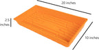 SUNPACK 10" x 20" Mega Plastic Seed Starting Tray, Orange, 2.5" (Pack of 10) - No Drainage Holes, Ideal for Greenhouses or Indoor Gardening - Made of Thick, Strong Plastic