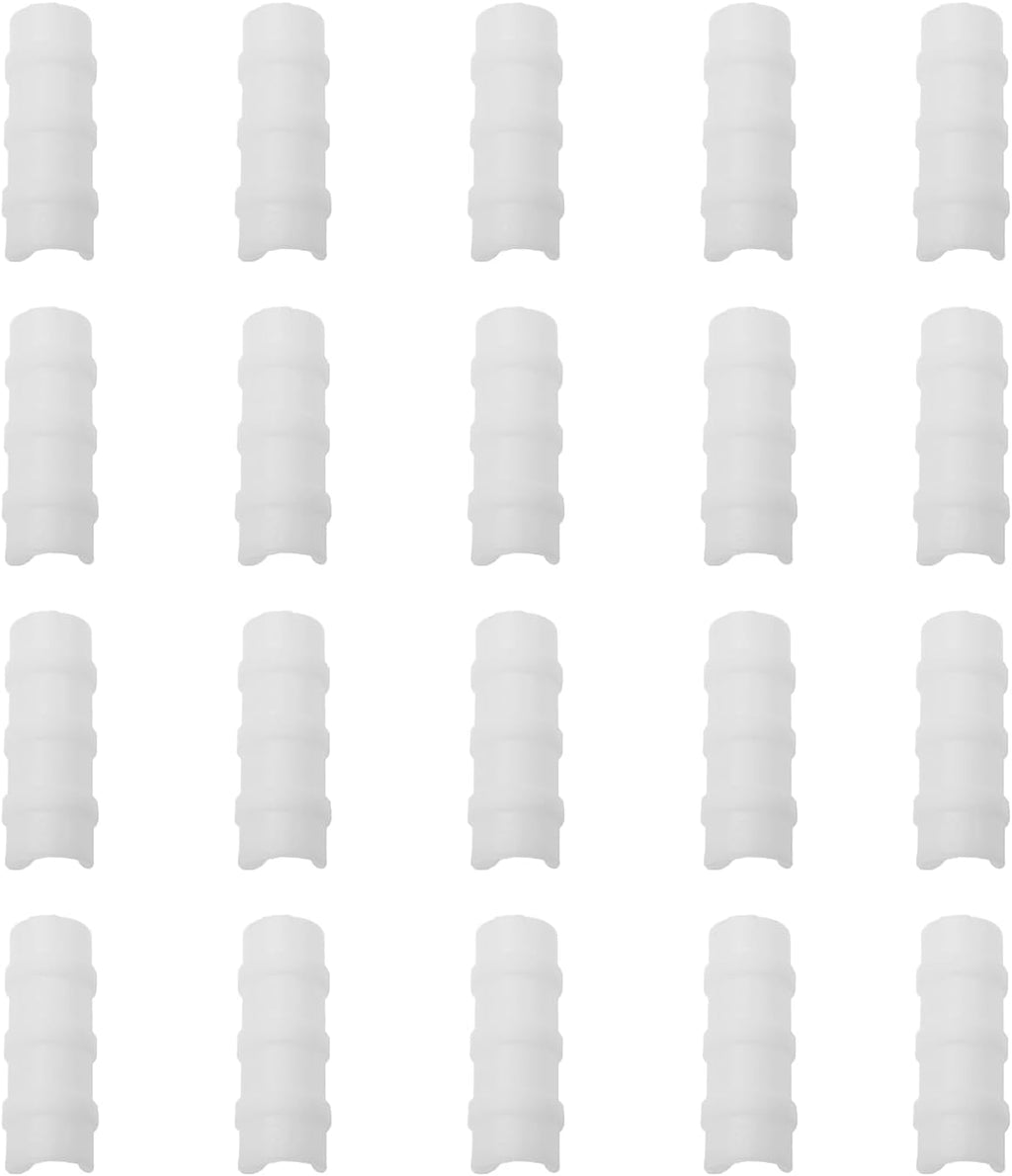 FDXGYH 20 Pcs Greenhouse Film Clamps ABS Snap ClampTube Clip Garden Buildings Tube Clip for 3/4" PVC Pipe（White）