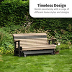 LuxCraft Plain Glider - 5' - Available in 14 Colors (Premium - Antique Mahogany on Black)