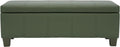 51 Inch Storage Ottoman, Storage Bench with Safety Hinge, Upholstered Synthetic Leather Ottoman Bench for Bedroom, Living Room, Entryway, Hallway, Foot Rest, Support 500lbs
