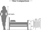 OCANDO White Bed Side Table with 3 Drawers 19" W, Bedroom Nightstand 24" H,Vintage Modern Night Stand with USB Ports,Living Room Fluted End Bedside Tables