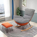 Rocking Chair with High Rest and Footstool, Reclining Glider Chair for Living Room Bedroom, 330lbs Capacity