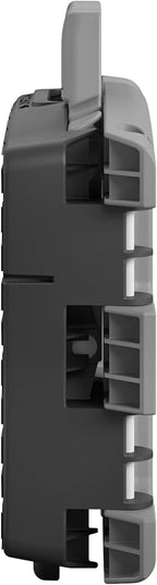 Heavy Duty Folding Step Stool - 300 lb Capacity, Lightweight 3.5 lbs, Compact Foldable Design for Kitchen, Bathroom & Garage - Non-Slip Surface (Black/Gray)