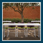 OEF Furnishings OEFBT-SEM1872 Commercial-Grade Premium Industrial Seminar Folding Table with Thick Blow-Molded Top and 16-Gauge Cantilever Steel Legs (Seminar, 18" × 72", Speckled Gray Top)