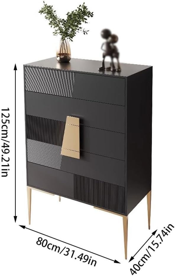 Entryway Cabinet Modern Sideboard Large Capacity Storage Cabinet Living Room Tall Solid Wood Drawer Storage Cabinet Sideboard Storage Cabinet(B)