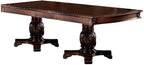 Kitchen Furniture Set 9pc Formal Dining Table Set Include 1 Dining Table, 6 Side Chairs and 2 Arm Chairs, 8-Person Solid Wood Extendable Dining Set (Cherry&Black)