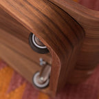 Wood Side Table Modern C Table Sofa Small End Table Mobile Coffee Table Snack Drink TV Tray for Living Room Bedroom Small Spaces Decoration