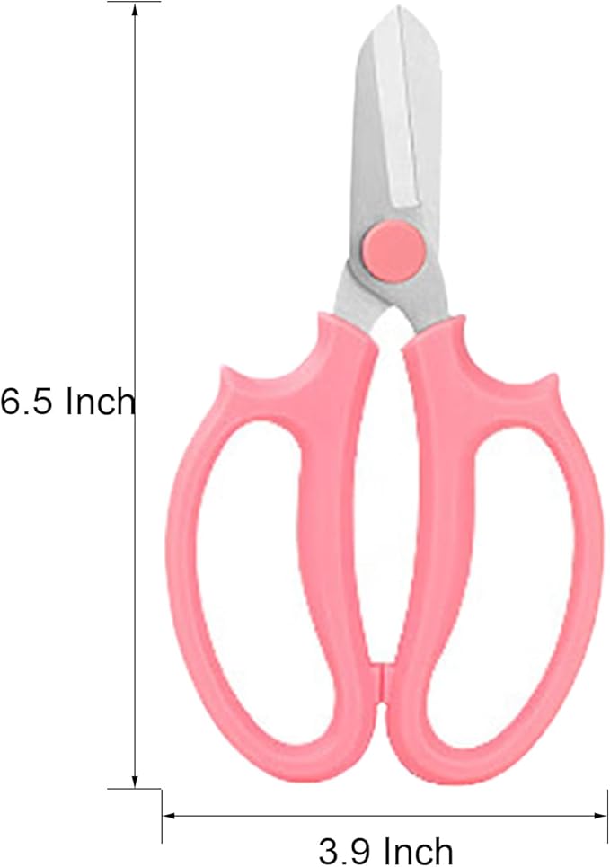 Flower Scissors - Stainless Steel Floral Scissors, Florist Cutters for Stems, Garden Plant Shears for Fresh Flowers (Blue, Pink) (12 PCS)