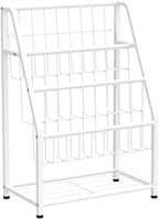JAQ Kids Bookshelf for Toddlers, 4-Tier Toddler Bookshelf, Forward Facing Kids Book Shelf, Metal Book Display Shelf for Nursery, Playroom & Classroom, Sling Bookshelf for Small Spaces, White, 24.8"