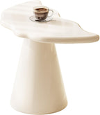 Miuuod Small Side Table,Cute Low Coffee Table, End-Table for Living Room,Sofa Side,Lovely Balcony Inside with Stable Support,Rounded Cornor Fish-Tail-Shape