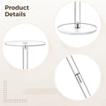 Acrylic Side Table, Modern Round Transparent Table For Small Spaces, Stylish Furniture For Living Room, Bedroom, Office