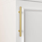 Slim Wardrobe Armoire with Clothing Rod and Storage Shelves, Narrow 2-Door Armoire Closet with Gold Handles, Shaker Style Tall Corner Clothing Cabinet, White 15.7" W x 19.3" D x 74.8" H