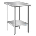Stainless Steel Table for Prep & Work, Commercial Stainless Steel Prep Metal Table for Home Kitchen Restaurant Space Expansion (24 x 18 x 33 Inch)