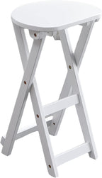 SAZDFY Folding Wood Barstools,Kitchen Counter Height Stool Portable Bar Stool with Footrest,Collapsible Stool Chair for Home Breakfast Party,No Need to Install,White,35x29x62cm