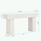 63 Inch Long Console Table for Entryway, Farmhouse Wood Sofa Table Behind Couch Table, Narrow Entryway Table for Living Room, Entrance, Hallway, Foyer, Rectangular Entry Way Table, Easy Assembly