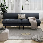 Ribilake 70" Futon Sofa Bed, 4 in 1 Multi-Function Couch Sleeper with Adjustable Backrest, Modern Convertible Futon, Recliner Small Loveseat for Living Room, Office, Grey