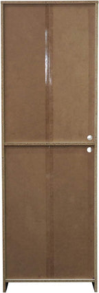 KB Designs - 71" Wood/Glass Kitchen Storage Pantry, Microwave Cabinet, White