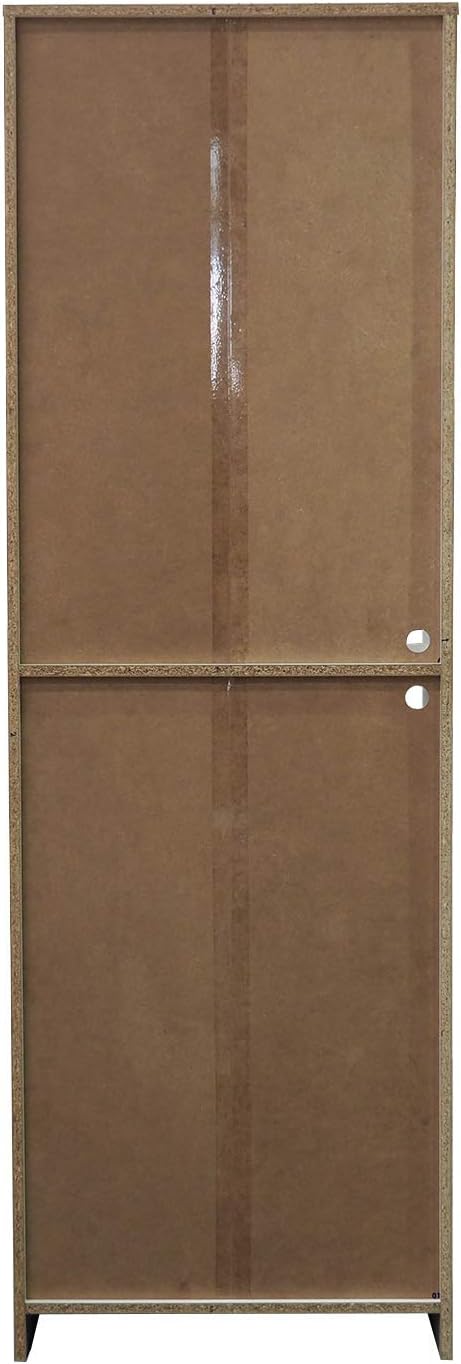 KB Designs - 71" Wood/Glass Kitchen Storage Pantry, Microwave Cabinet, White