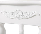 Accent Plus 34353 Carved White Side Table, Multicolor