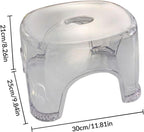 Acrylic Stool Shoe Changing Stool Portable 21cm Height Stable