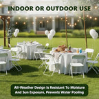 Plastic Folding Chair 10 Pack, White Foldable Chairs with 350 lbs Capacity, Indoor Outdoor Heavy Duty Metal Folding Chairs, Portable Chairs for Home, Office, Party, Wedding,Patio