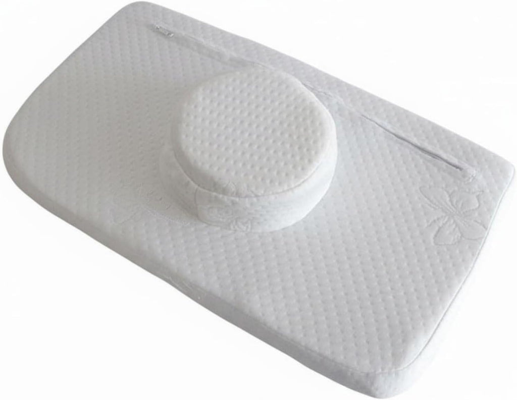 Massage Bed Pillow Removable Cover Headrest Insert Cylinder Plug Sponge Memory Foam Facial Cushion for Client Comfort Suitable for environments, White, Cylinder